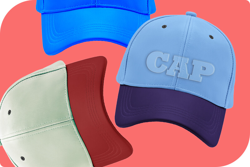 some promotional headwear, caps