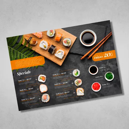 Menu Printing: The Perfect Way to Elevate Your Brand Image 8 menus marketing materials