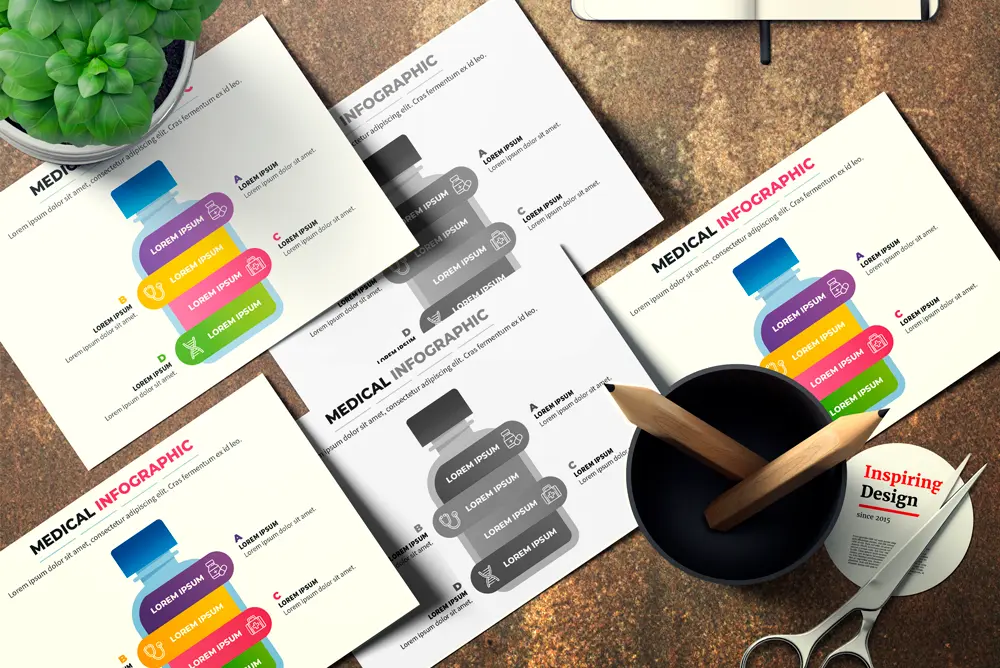 black white and color printing