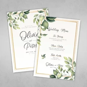 wedding menu