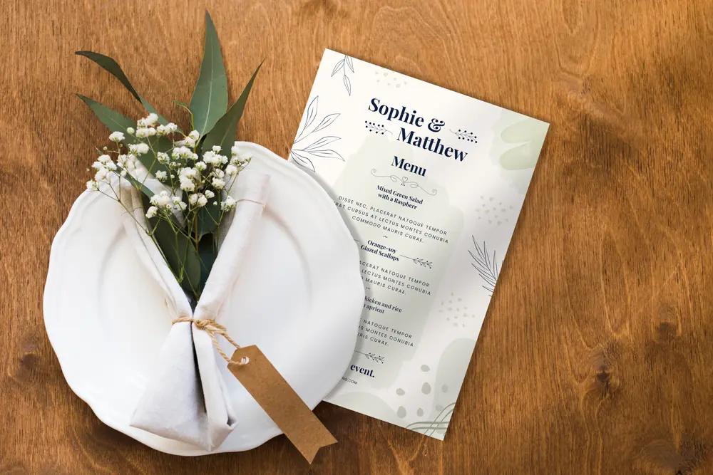 wedding menu