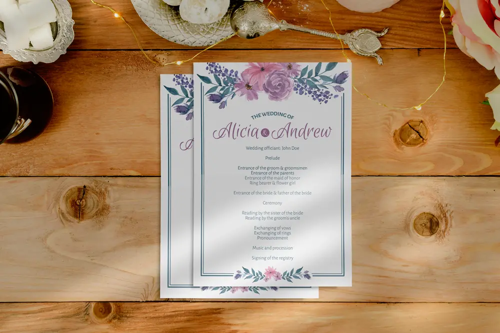 wedding programs