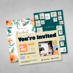 Custom cards and invitations printing about events and holidays in pastel colors
