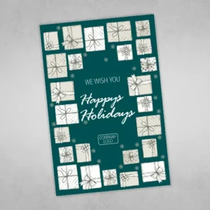Custom holiday cards about christmas in green color