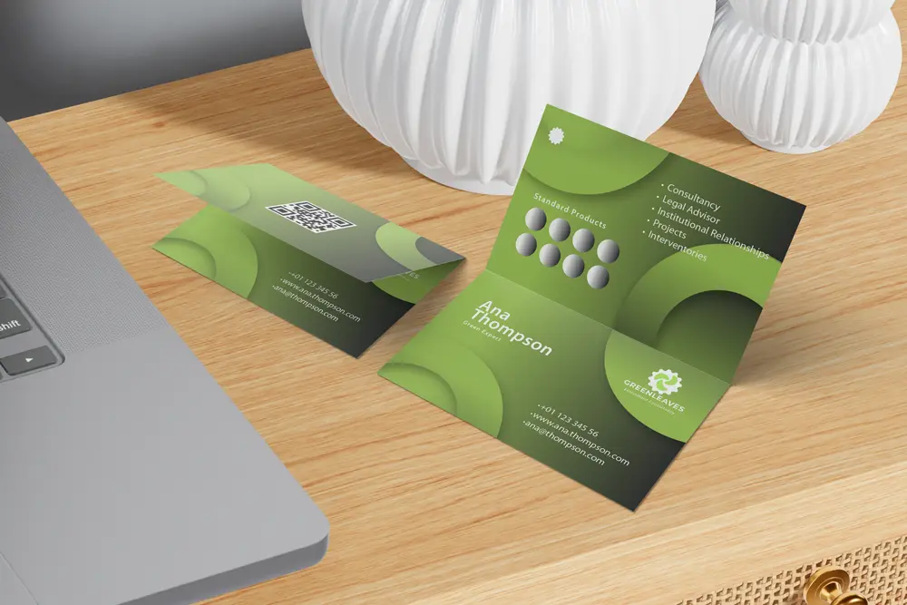 fold-over business cards